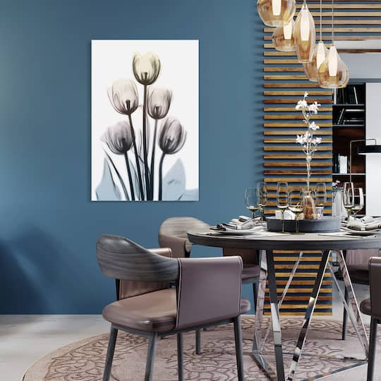 Empire Art Direct 32" x 48" Springing Tulips Frameless Free Floating Printed Tempered Glass Wall Art